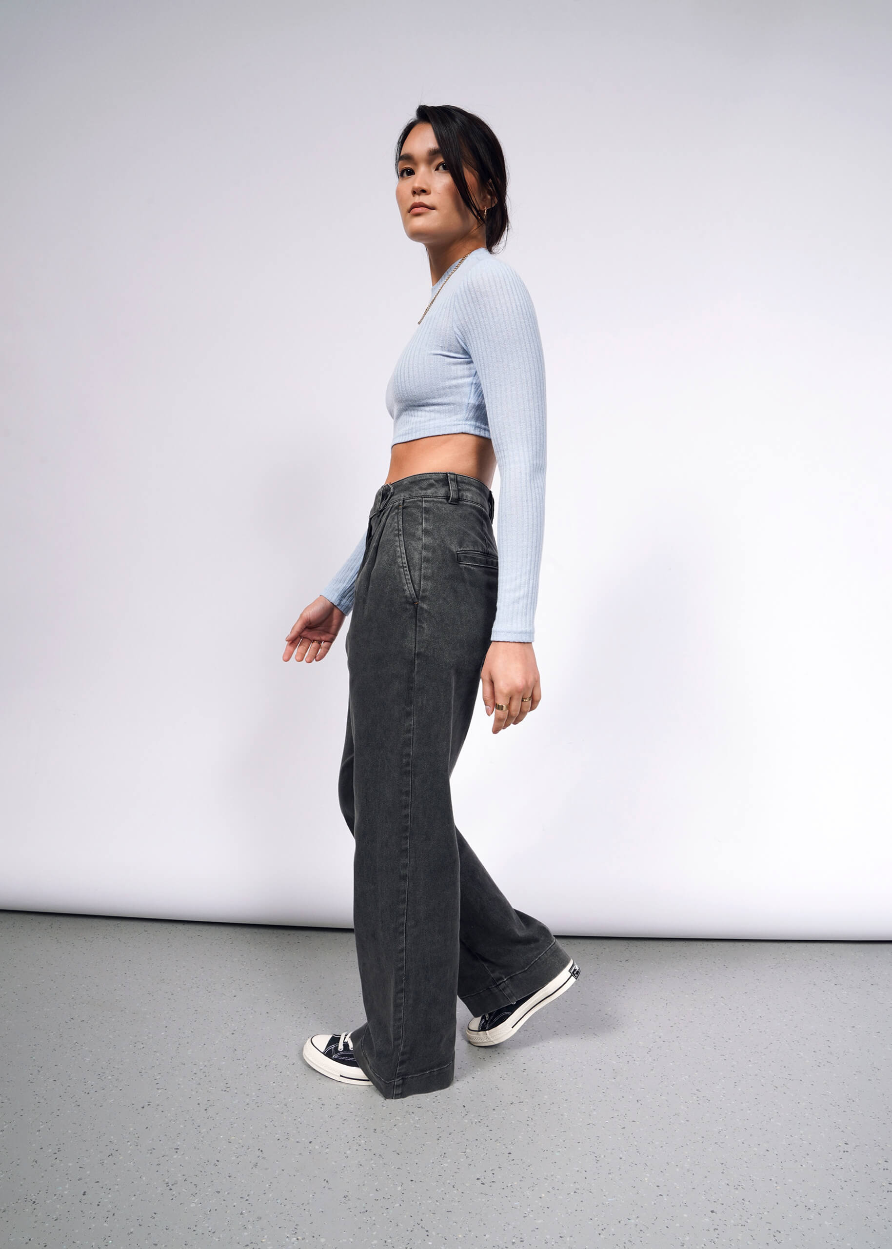 The Essential Denim Wide Leg Trouser