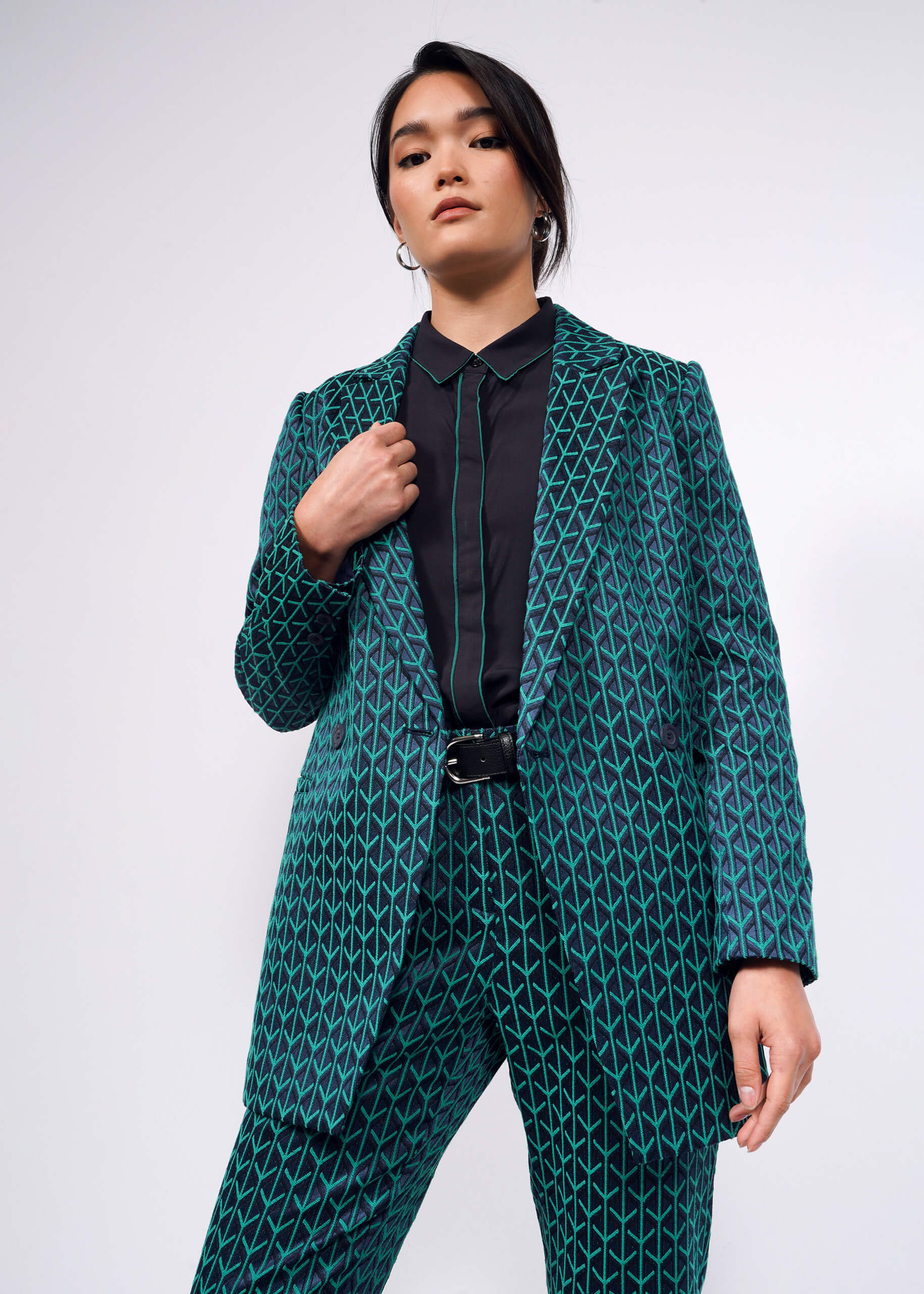 The Empower Jacquard Double Breasted Blazer