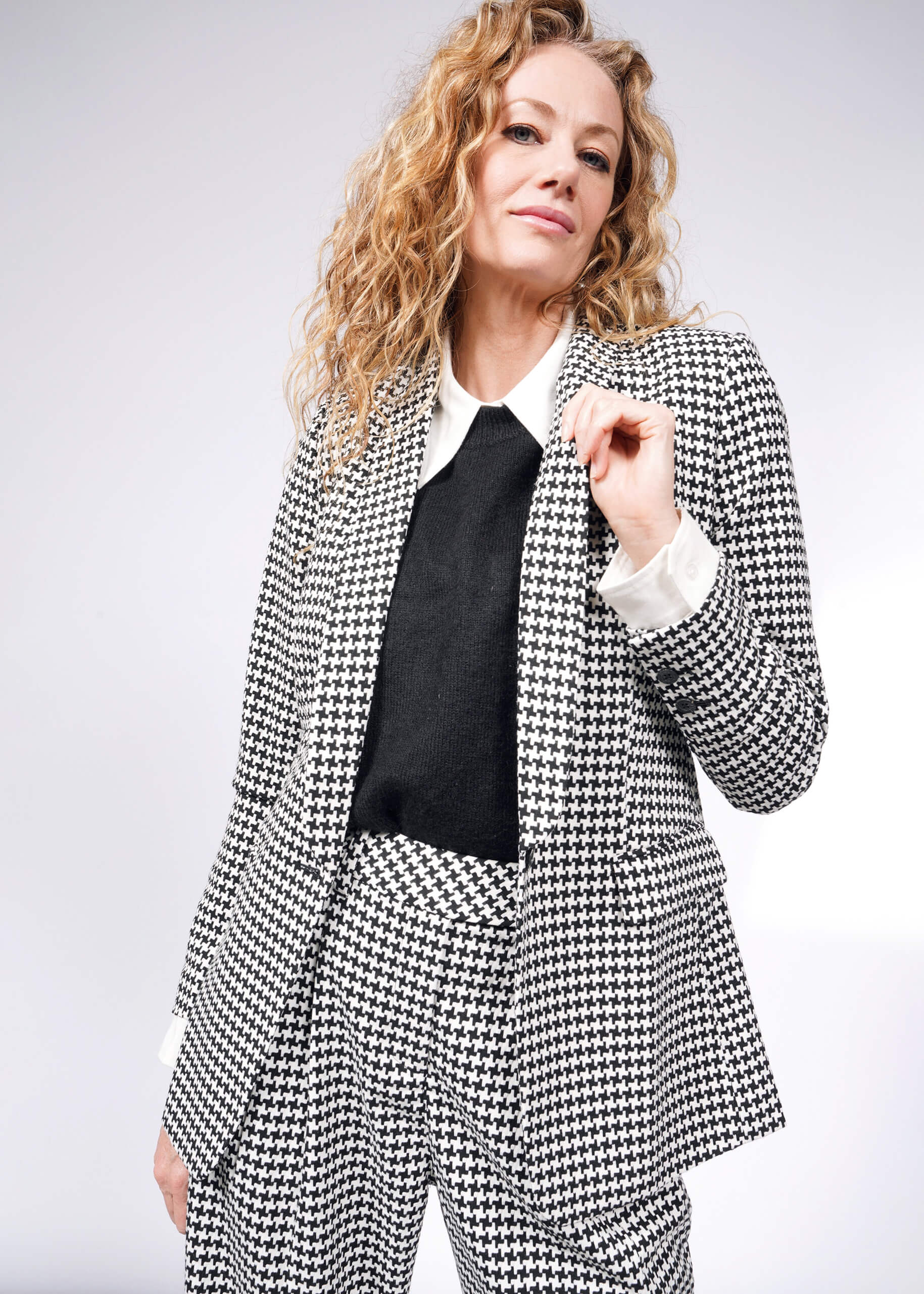 The Empower Houndstooth Tux Blazer