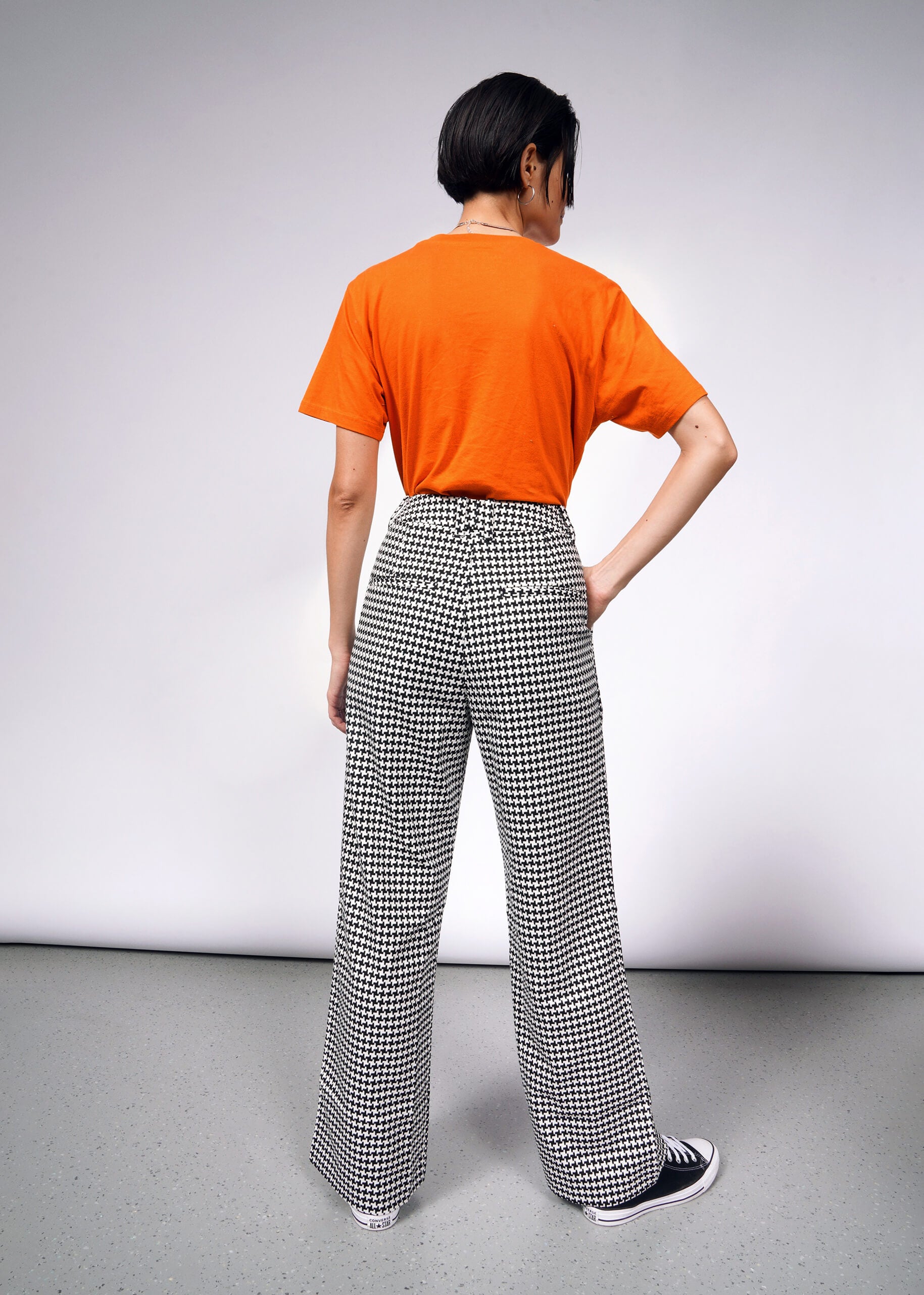 The Empower Houndstooth Wide Leg Trouser