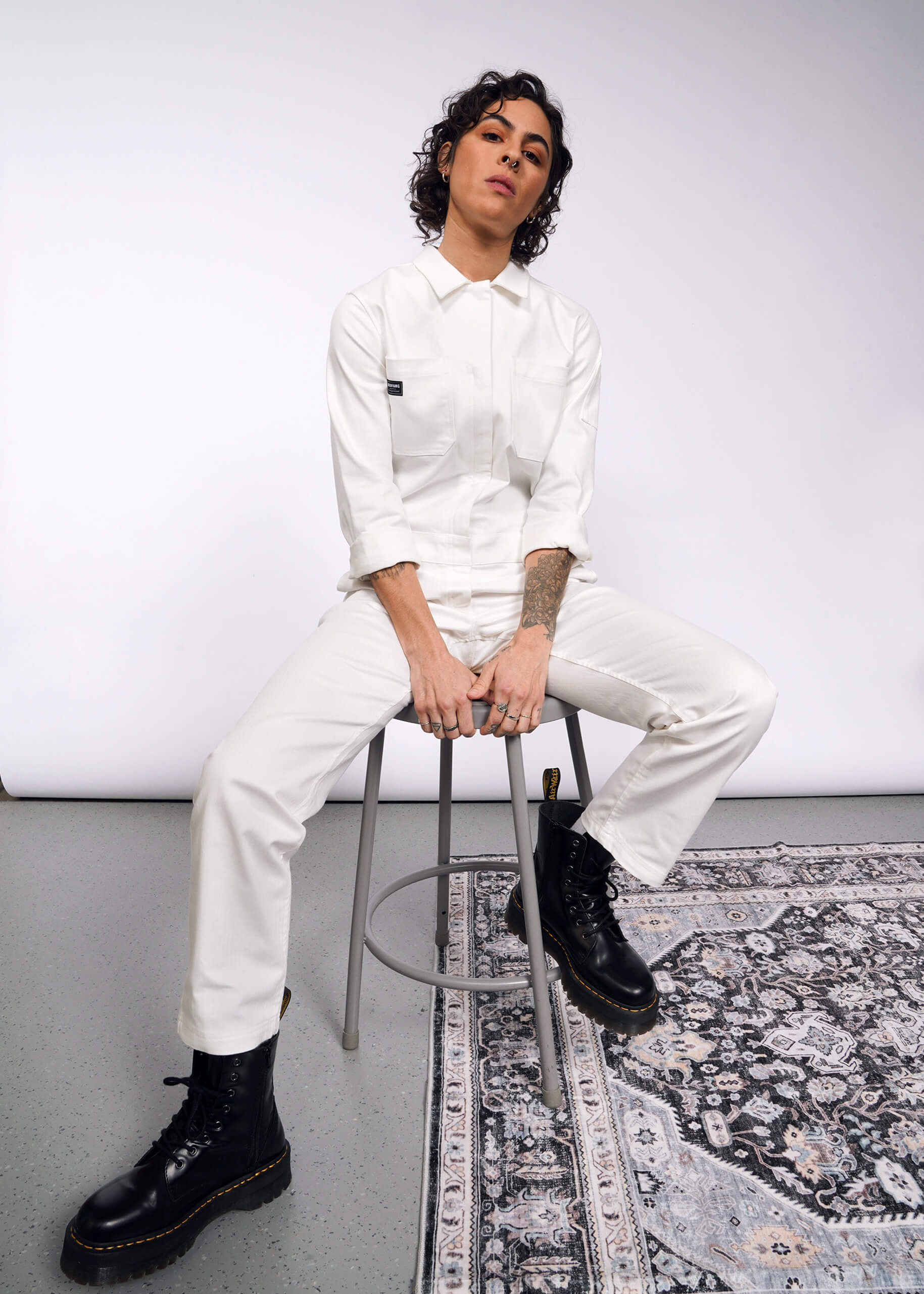 The Essential Long Sleeve Herringbone Coverall