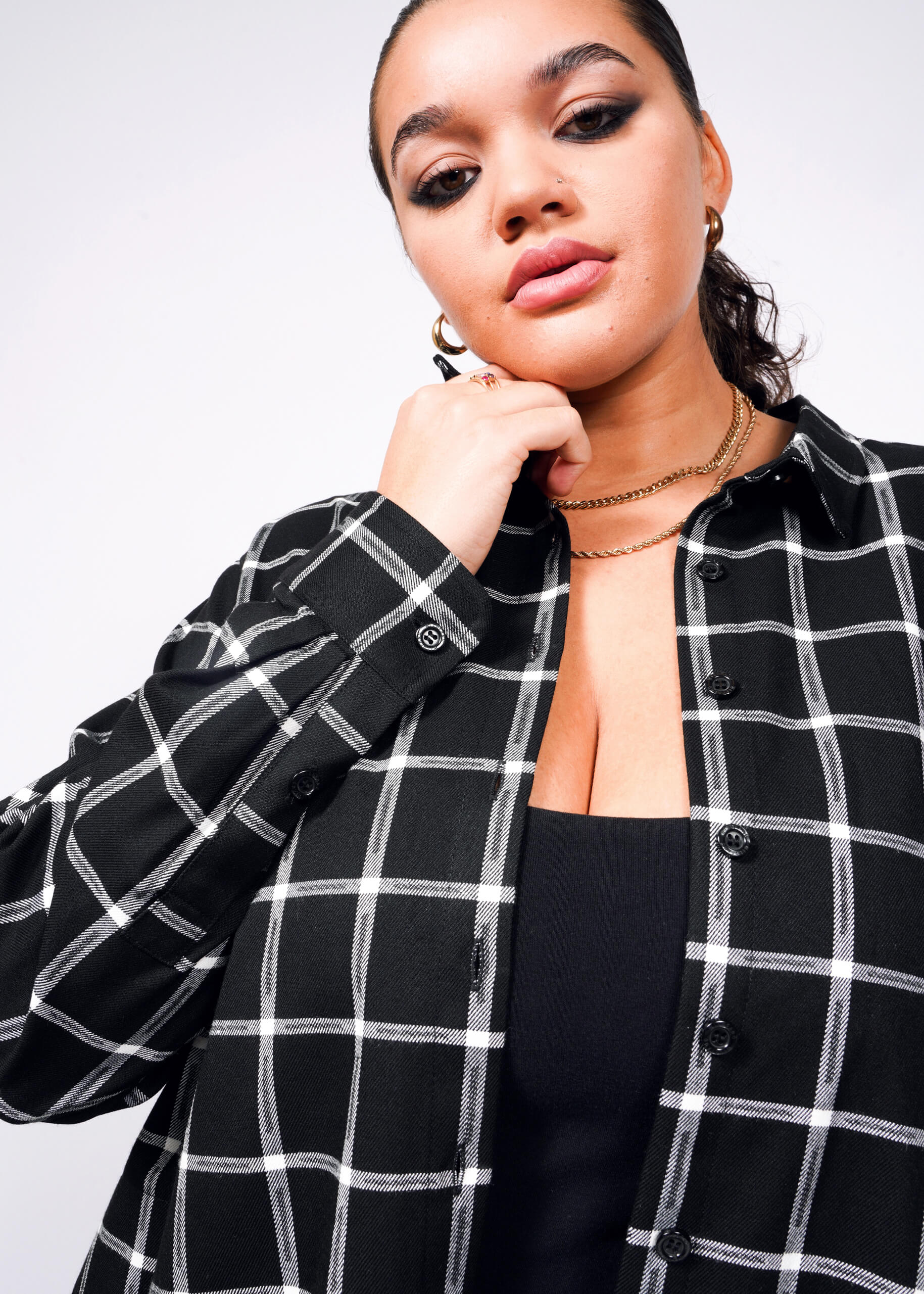 The Essential Plaid Long Sleeve Shirt Dress