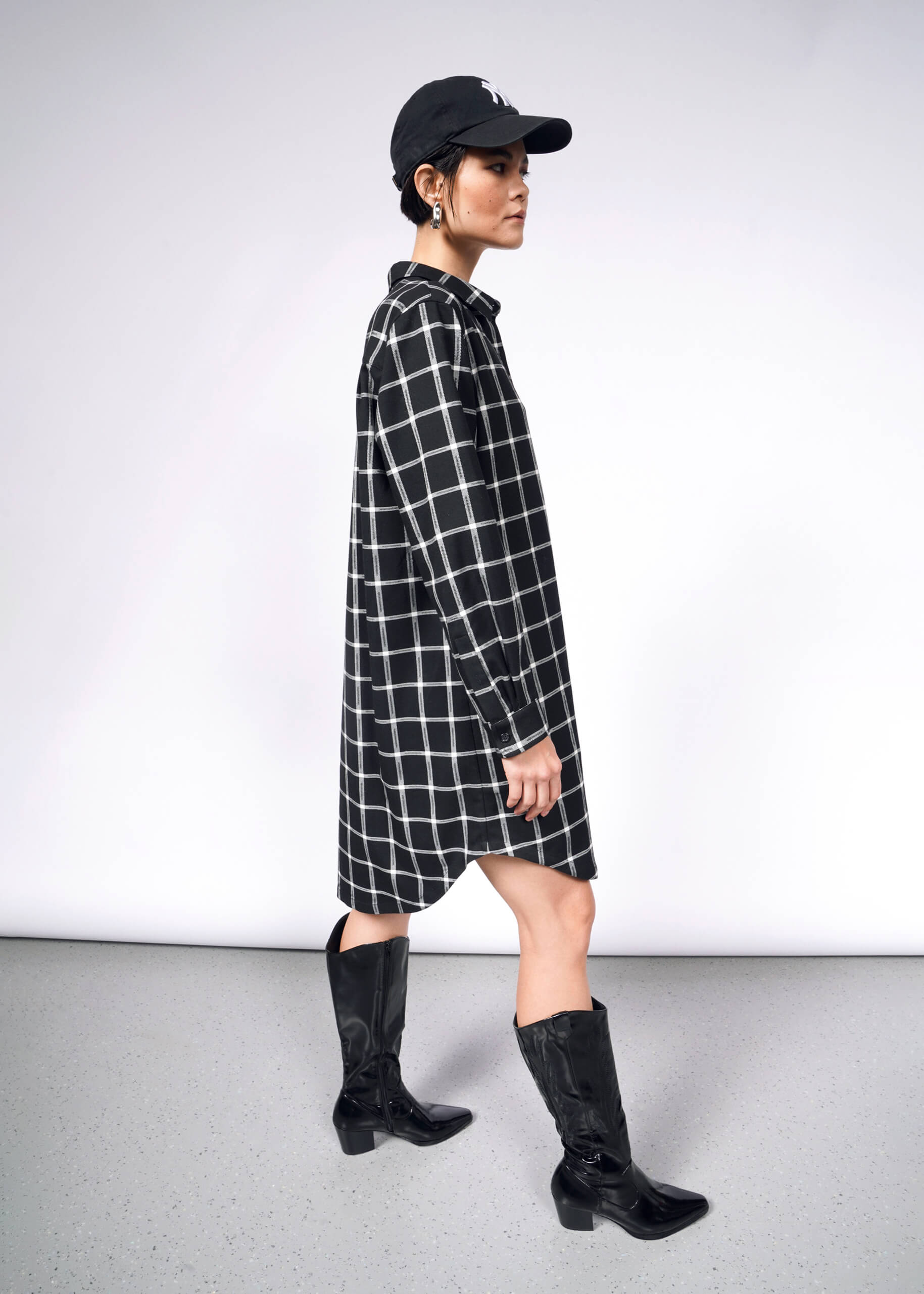 The Essential Plaid Long Sleeve Shirt Dress